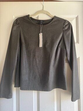 Drew Janet Blouse Fatigue Suede Grey